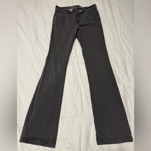 American Eagle Super Stretch Bootcut Khakis, Charcoal